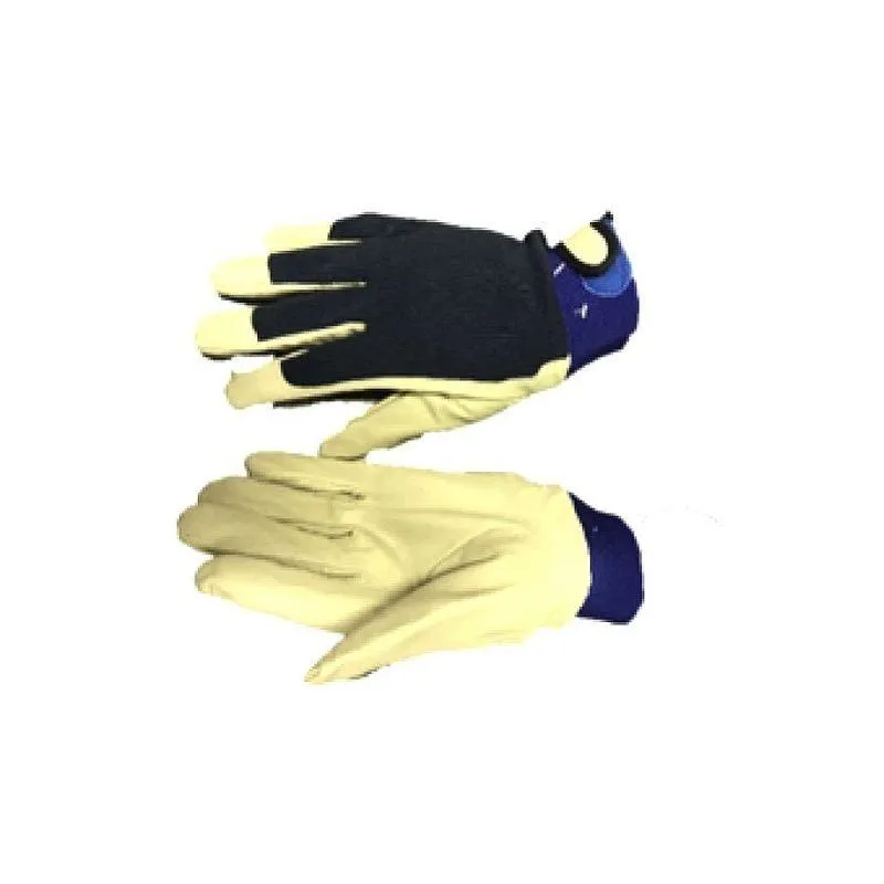 50mm 2.5'' Drivers cotton back   elastic Velcro close pig skin leather multi-purpose gloves