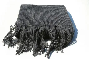 Alpaca Hand Knitted Scarf in Black