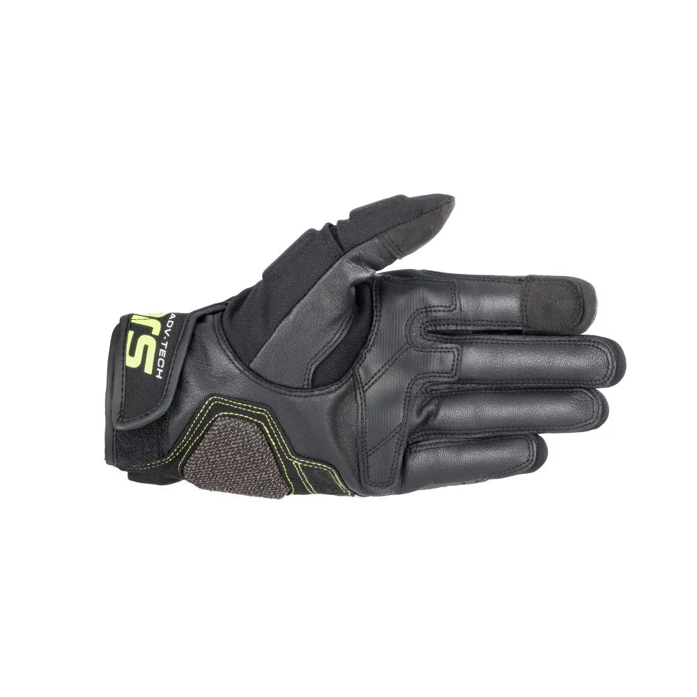 Alpinestars Halo Motorcycle Gloves Forest Black Yellow Fluo