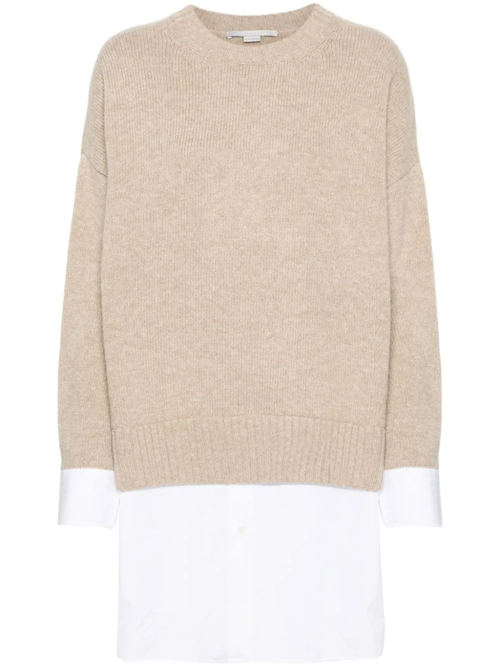 Beige Layered Effect Sweater