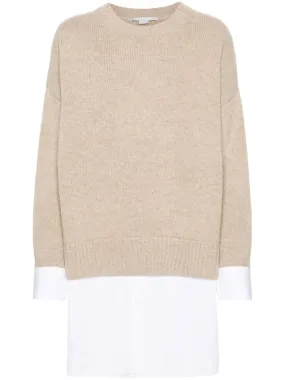 Beige Layered Effect Sweater