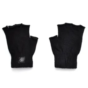 Black Fingerless Wool Gloves