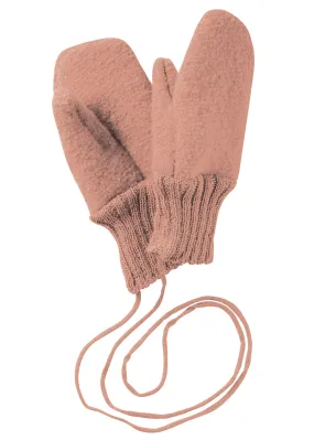 Boiled Merino Wool Gloves - rose