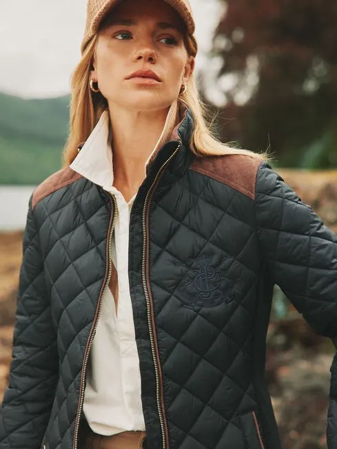 Braemar Luxe
Navy Showerproof Diamond Quilted Coat