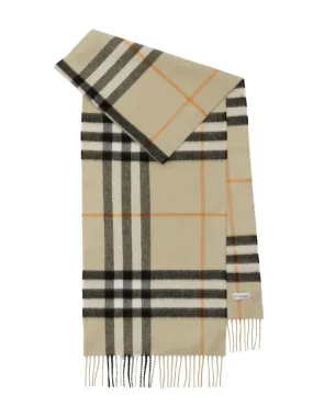 BURBERRY - Unisex Check Cashmere Scarf