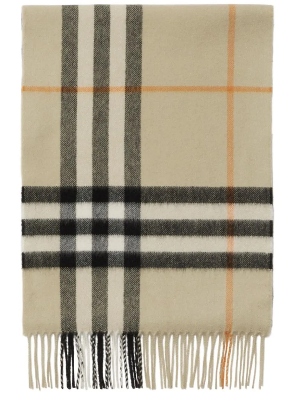 BURBERRY - Unisex Check Cashmere Scarf