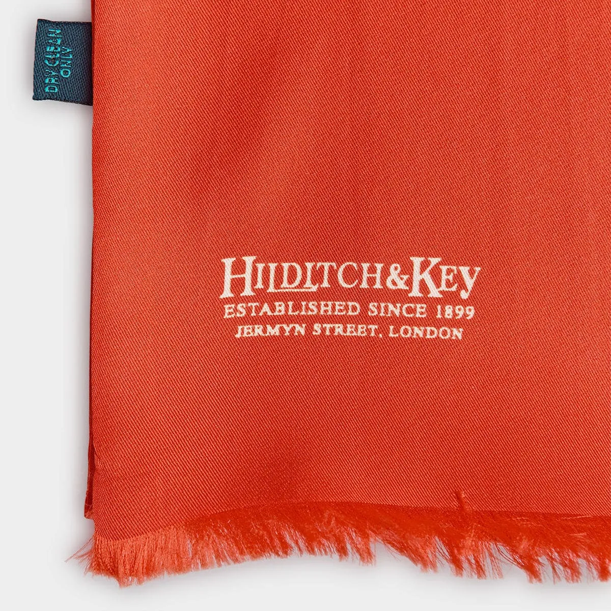 Burnt Orange & White Spot Silk Tubular Scarf