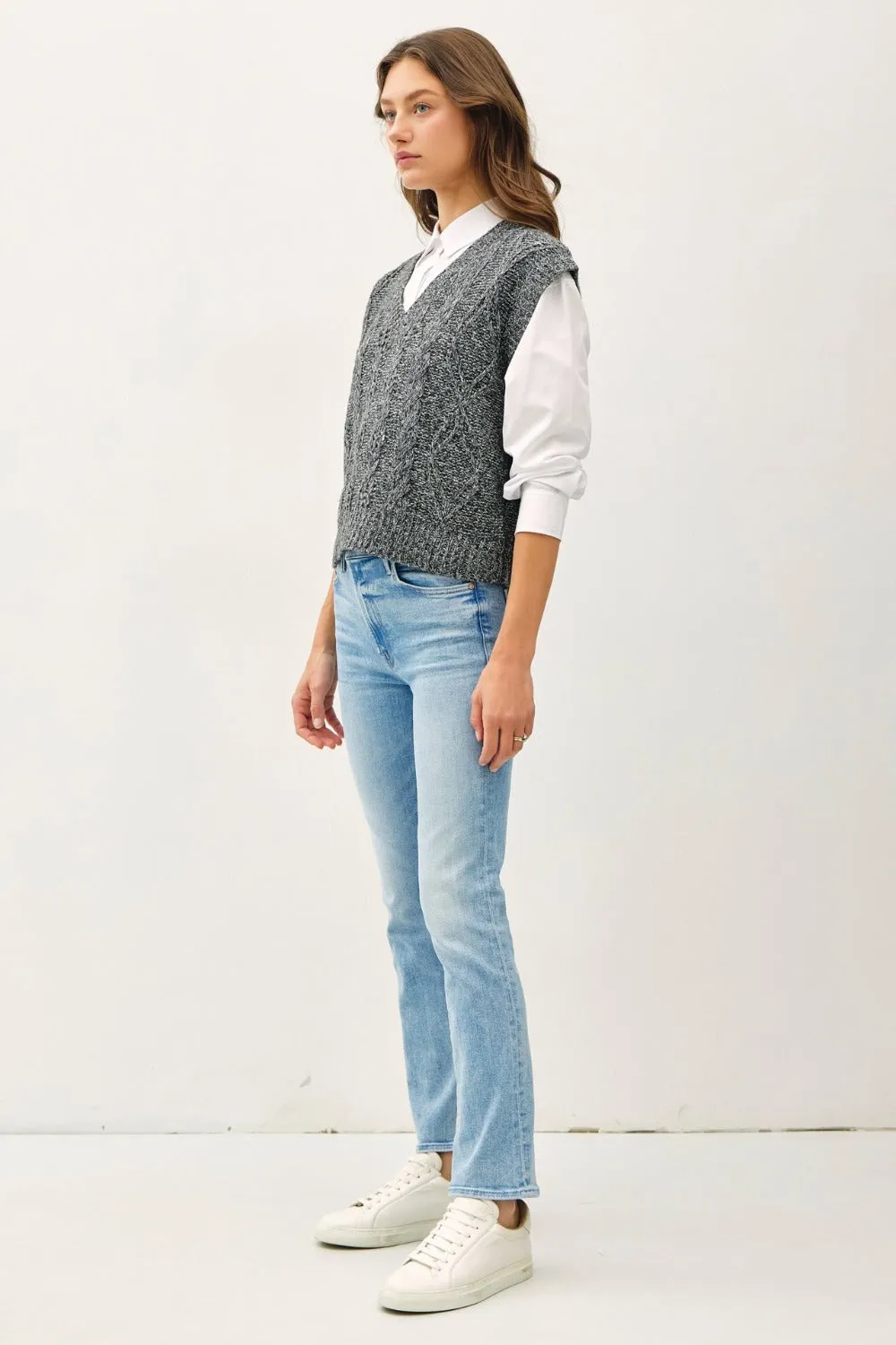 Cable Knit Sweater Vest