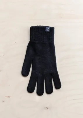 Cashmere & Merino Gloves in Black