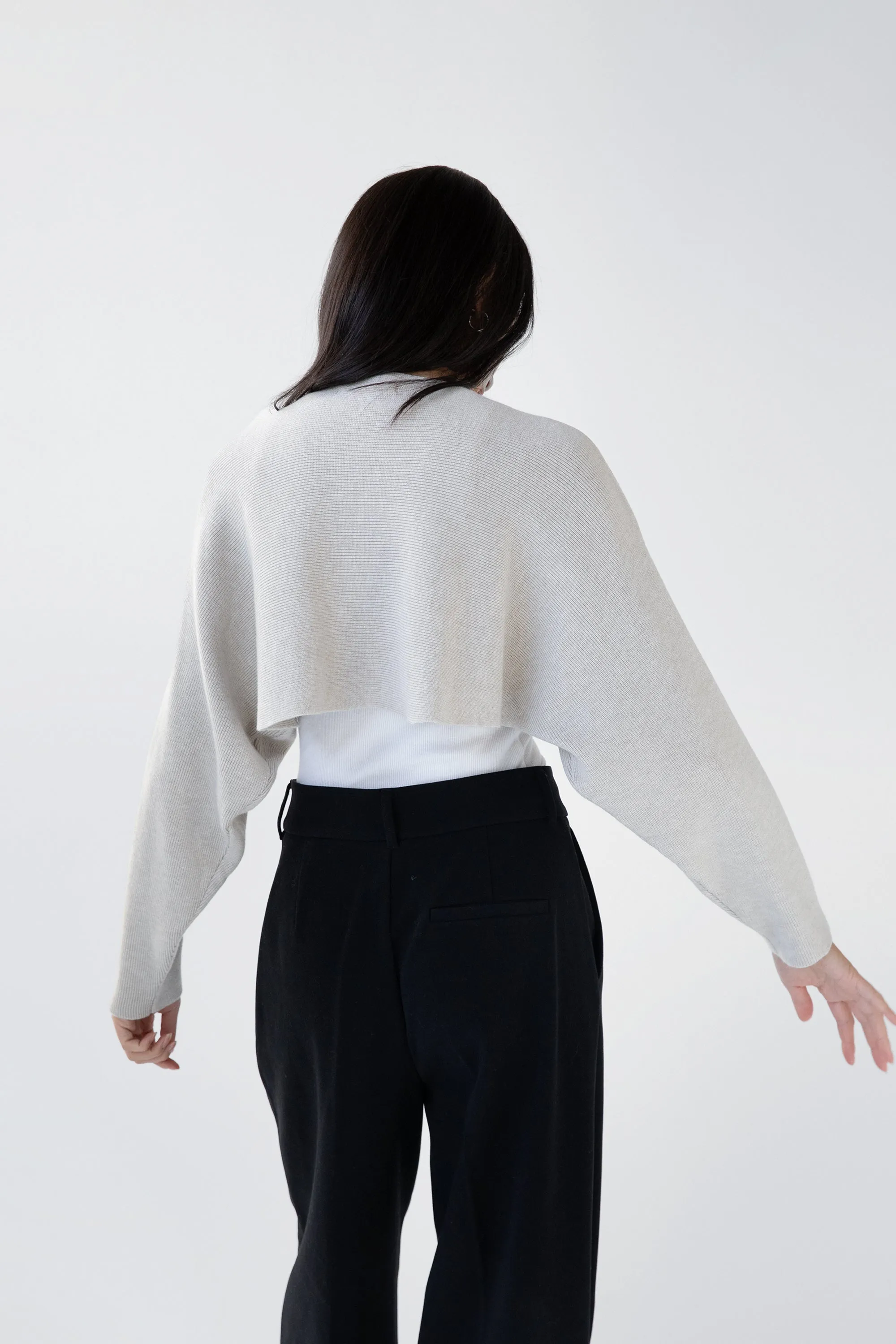 CROPPED SHRUG SWEATER