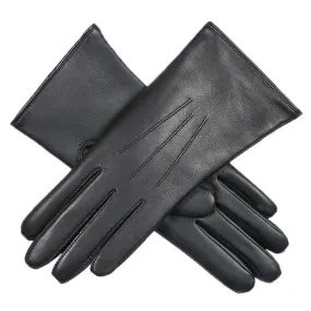 Dents Ednaston Touchscreen Leather Gloves - Black/Grey