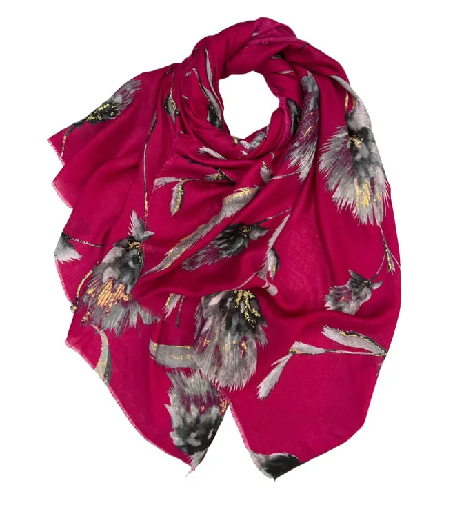 Flower print scarf