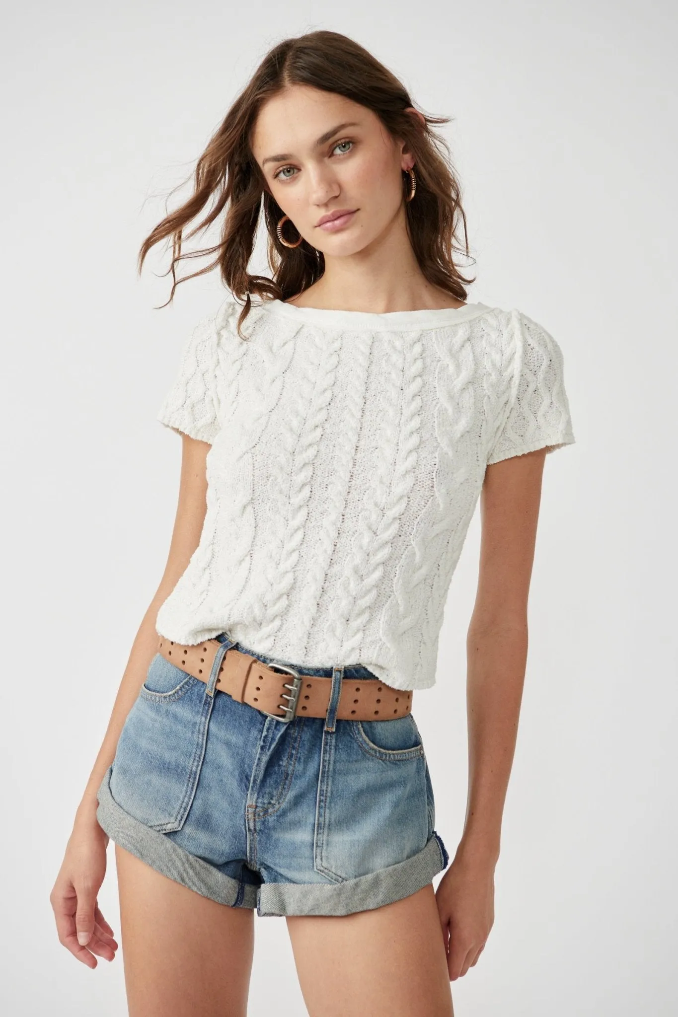 Free People Baby Cable Tee