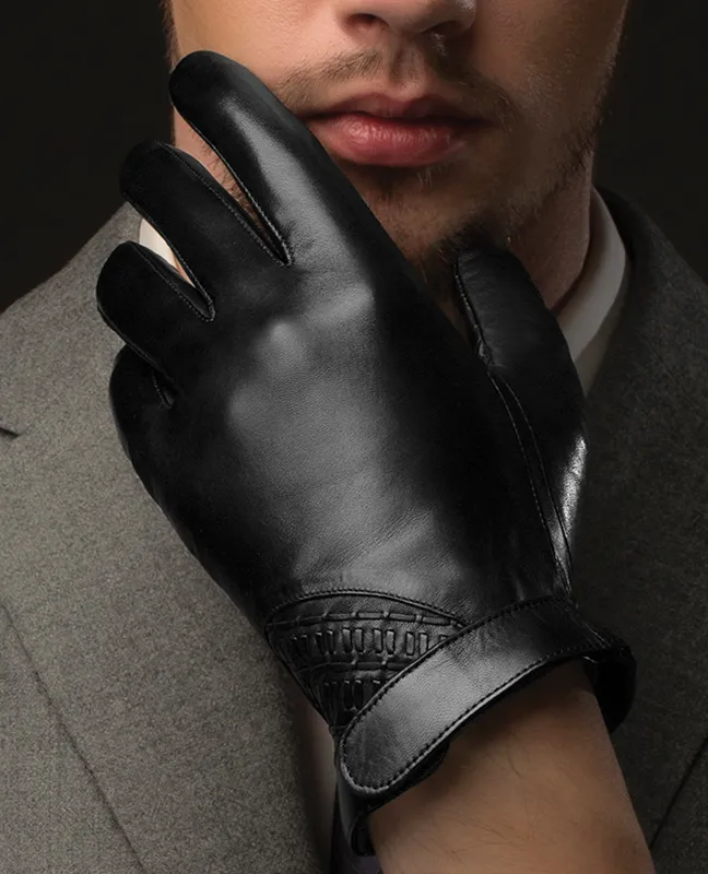 Genuine Leather Bikers Gloves