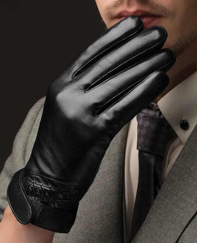 Genuine Leather Bikers Gloves