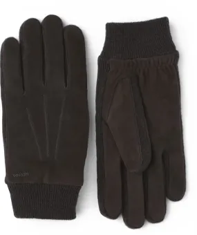 Geoffrey Espresso Suede Leather Gloves