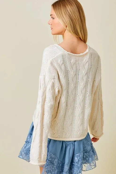 Just Perfect Cable Knit Sweater