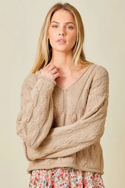 Just Perfect Cable Knit Sweater