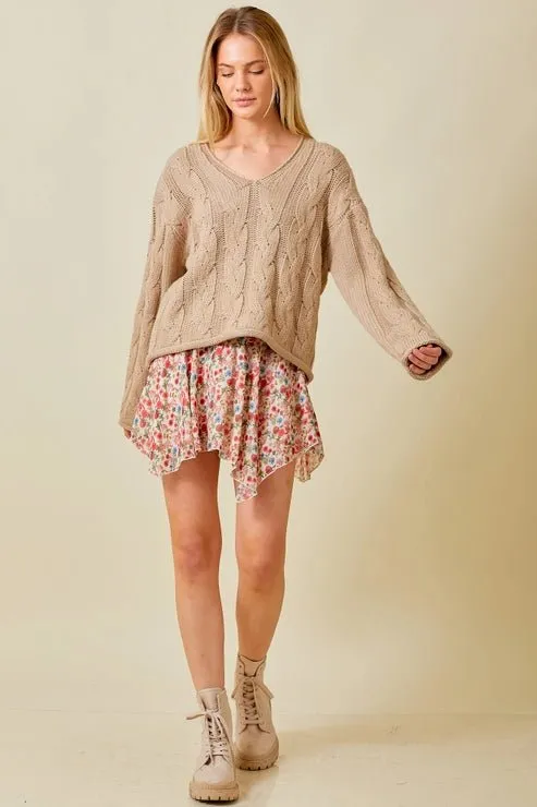 Just Perfect Cable Knit Sweater