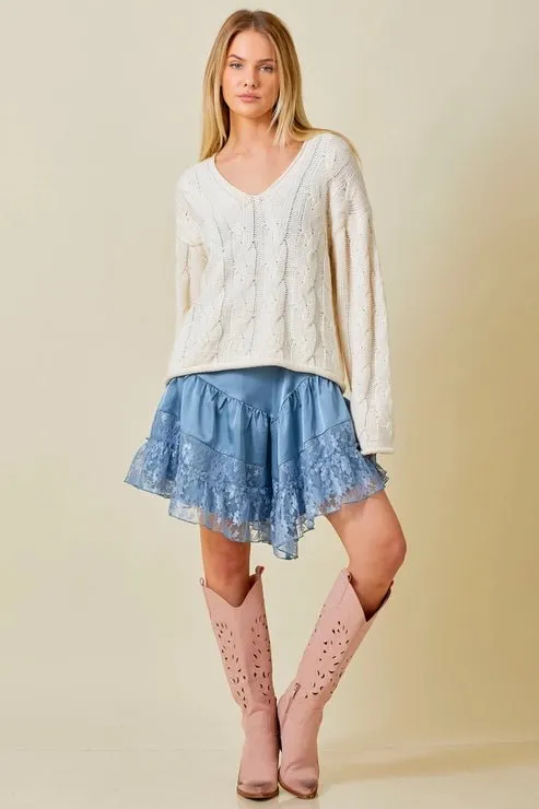 Just Perfect Cable Knit Sweater