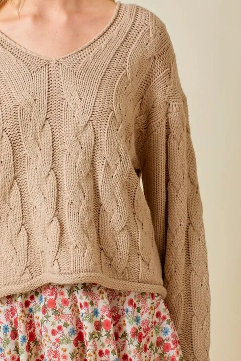 Just Perfect Cable Knit Sweater