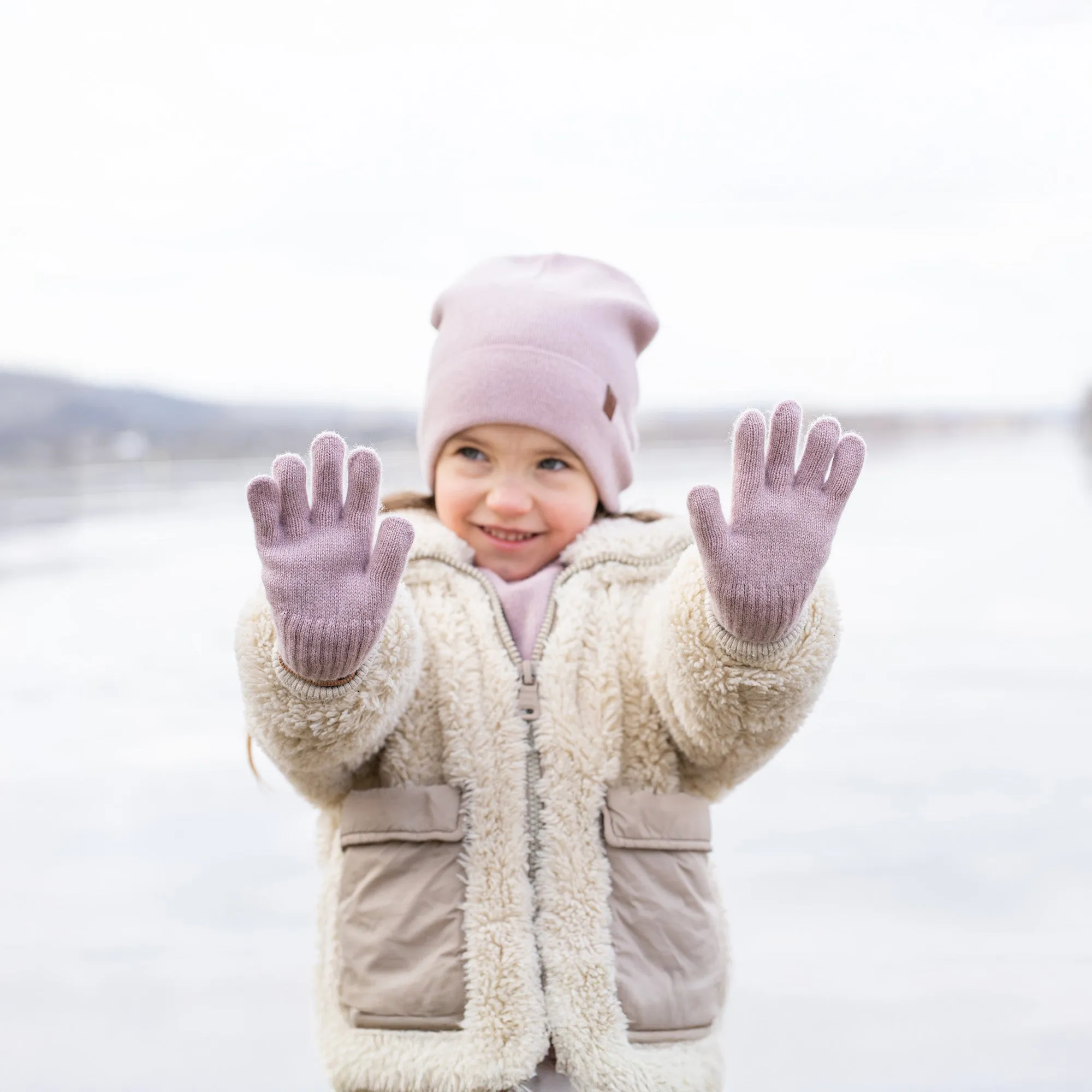 Kids' Knit Gloves Cashmere Blend