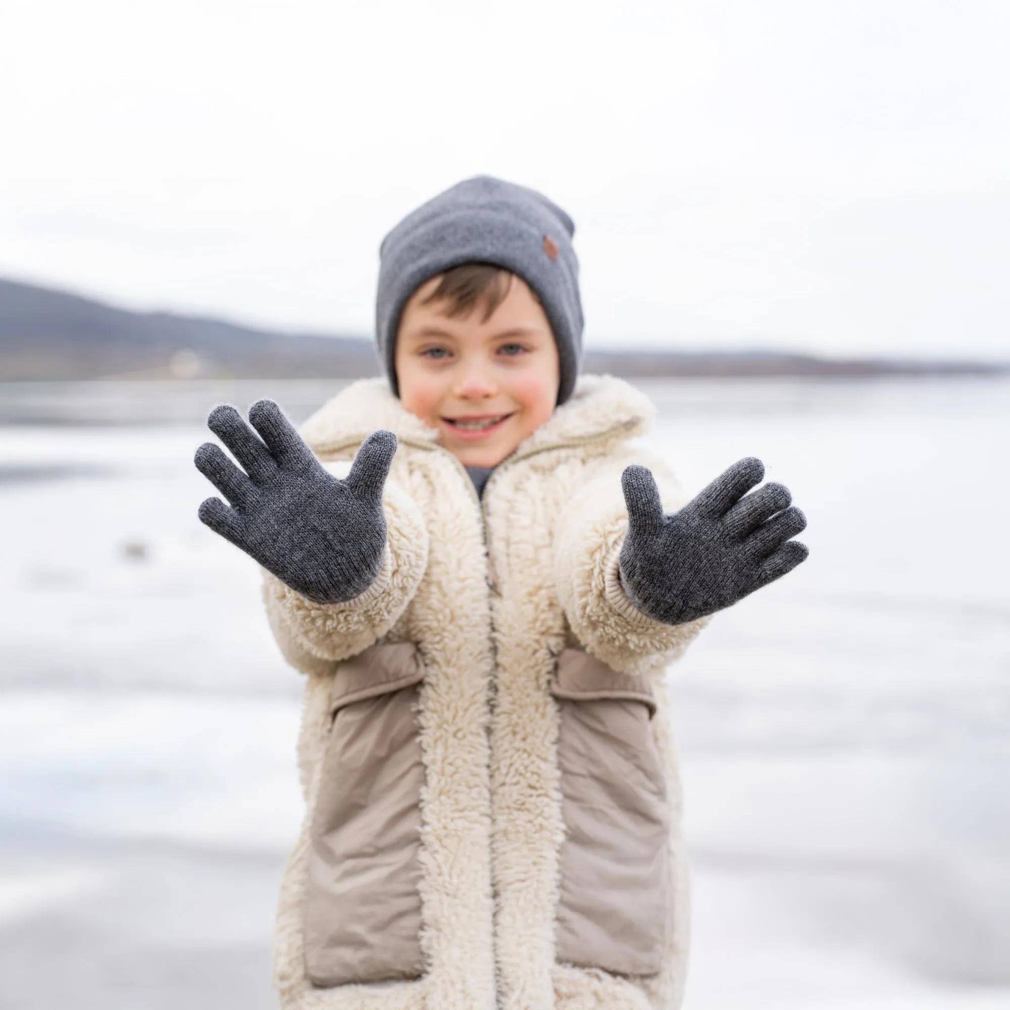 Kids' Knit Gloves Cashmere Blend