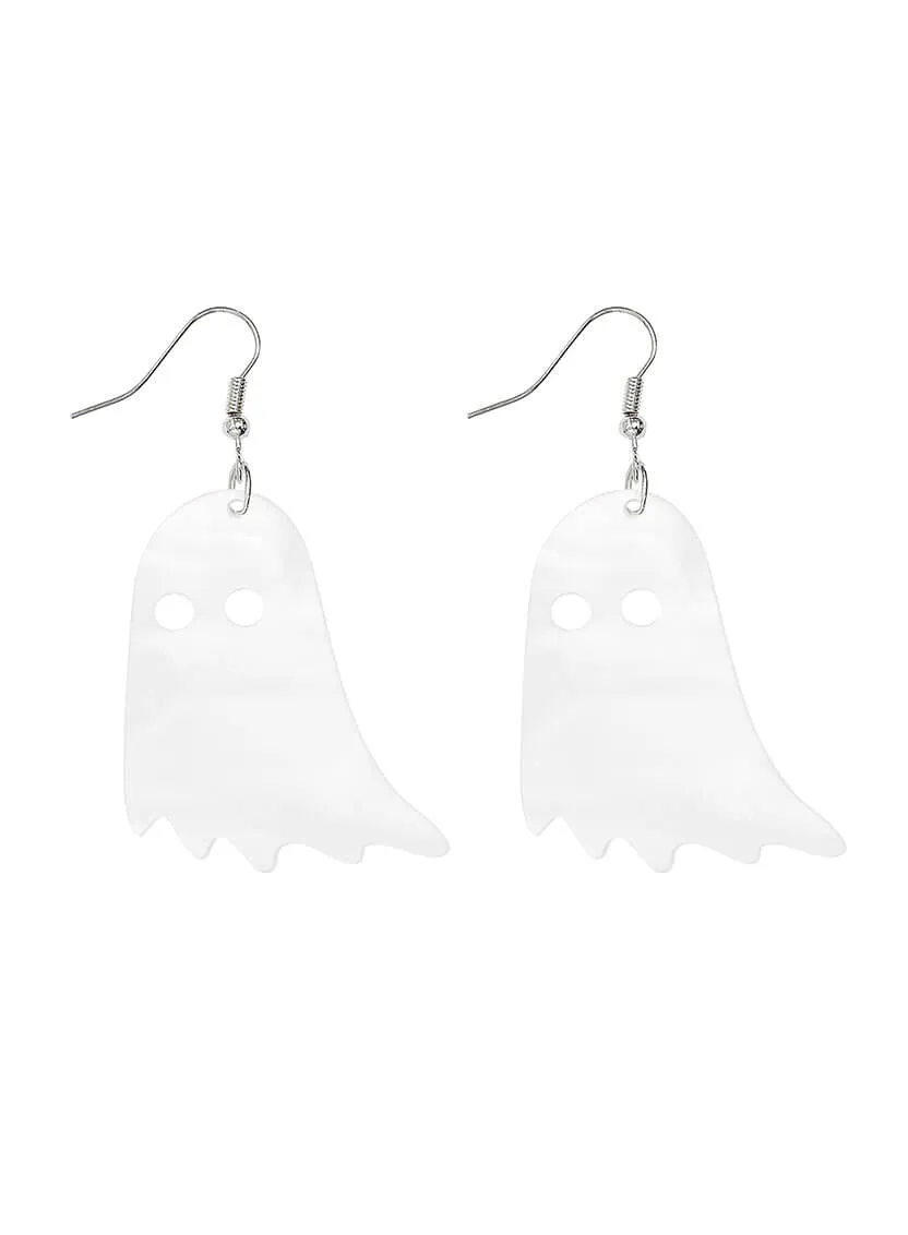 Large Ghost Charm Earrings