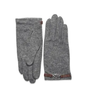 Lauren Ralph Lauren Faux-leather Gloves in Grey Leather