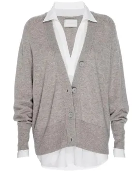 Light Chia Melange Callie Layered Looker Cardigan