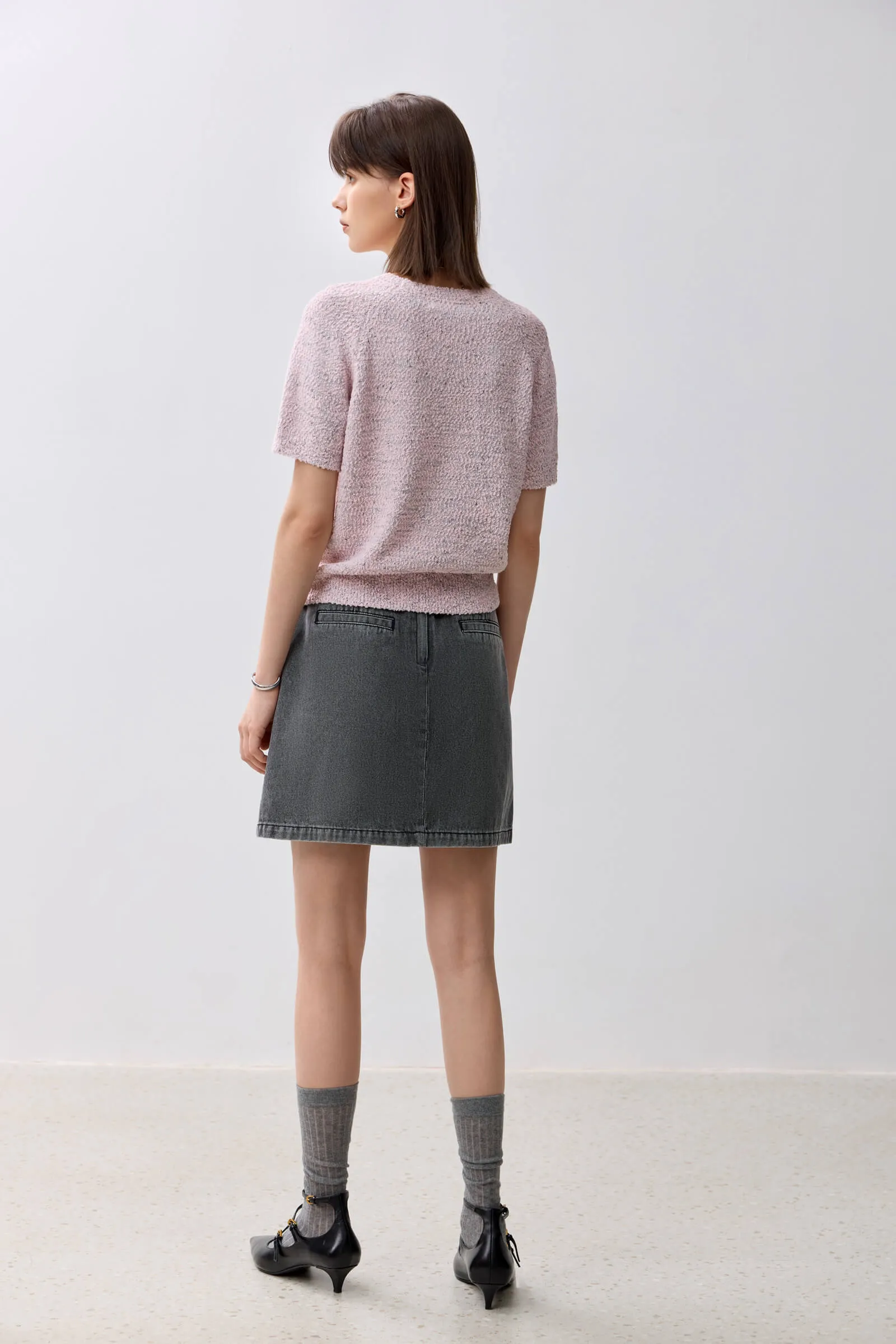 LILY Grey Bow Knit