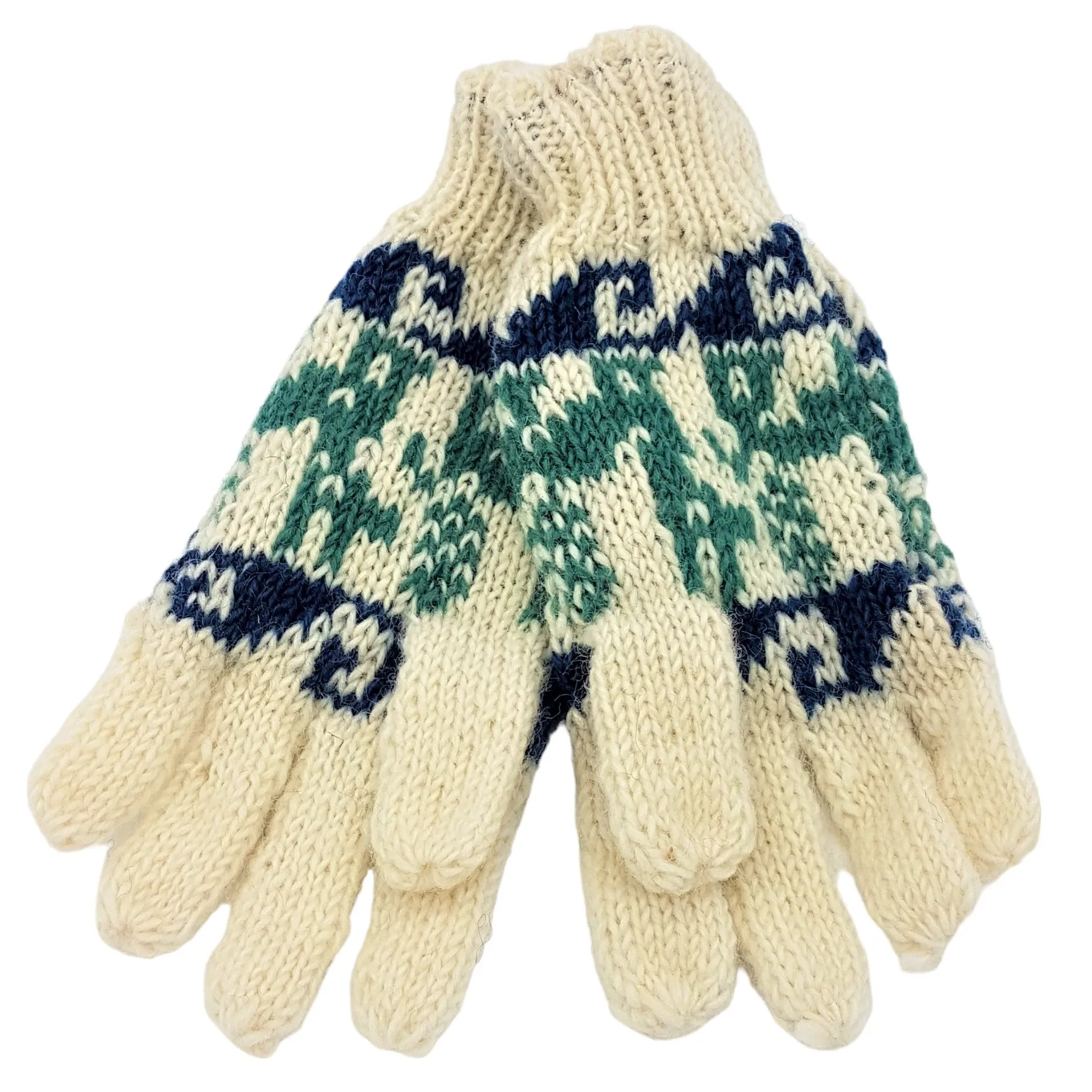 Llama Wool Part-Lined Full Finger Gloves