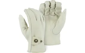 Majestic 1509K Cowhide with Ball and Tape Wrist Strap Drivers Glove (One Dozen)