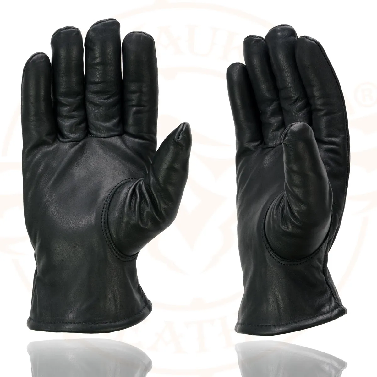 Milwaukee Leather SH734 Men's Black Thermal Lined Leather Motorcycle Hand Gloves W/ Sinch Wrist Closure