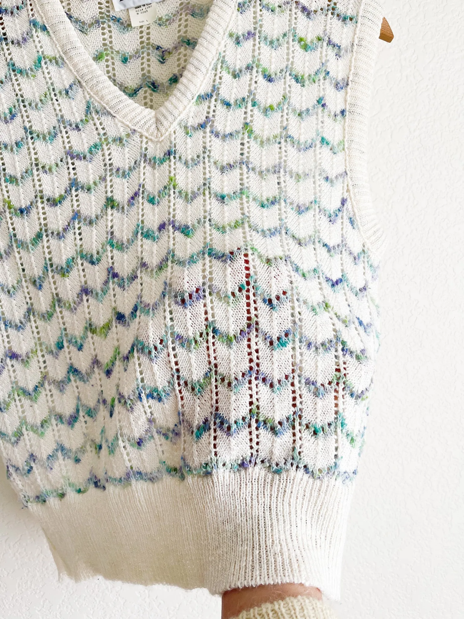 Open Knit Sweater Vest