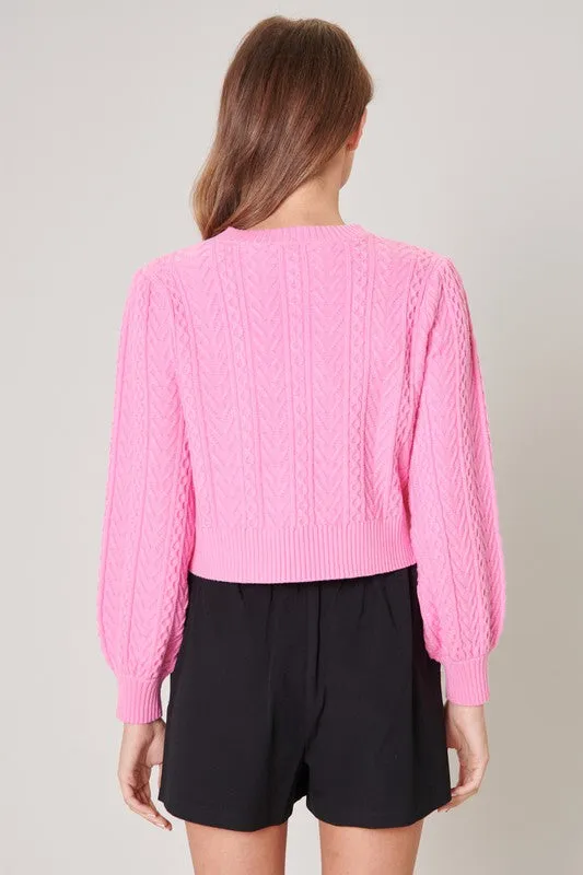 PINKY PROMISE CARDIGAN - PINK