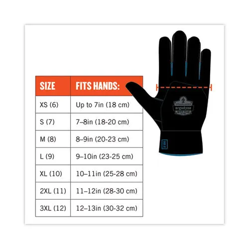 Proflex 7401 Coated Lightweight Winter Gloves, Orange, Large, Pair, Ships In 1-3 Business Days