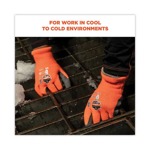 Proflex 7401 Coated Lightweight Winter Gloves, Orange, Large, Pair, Ships In 1-3 Business Days