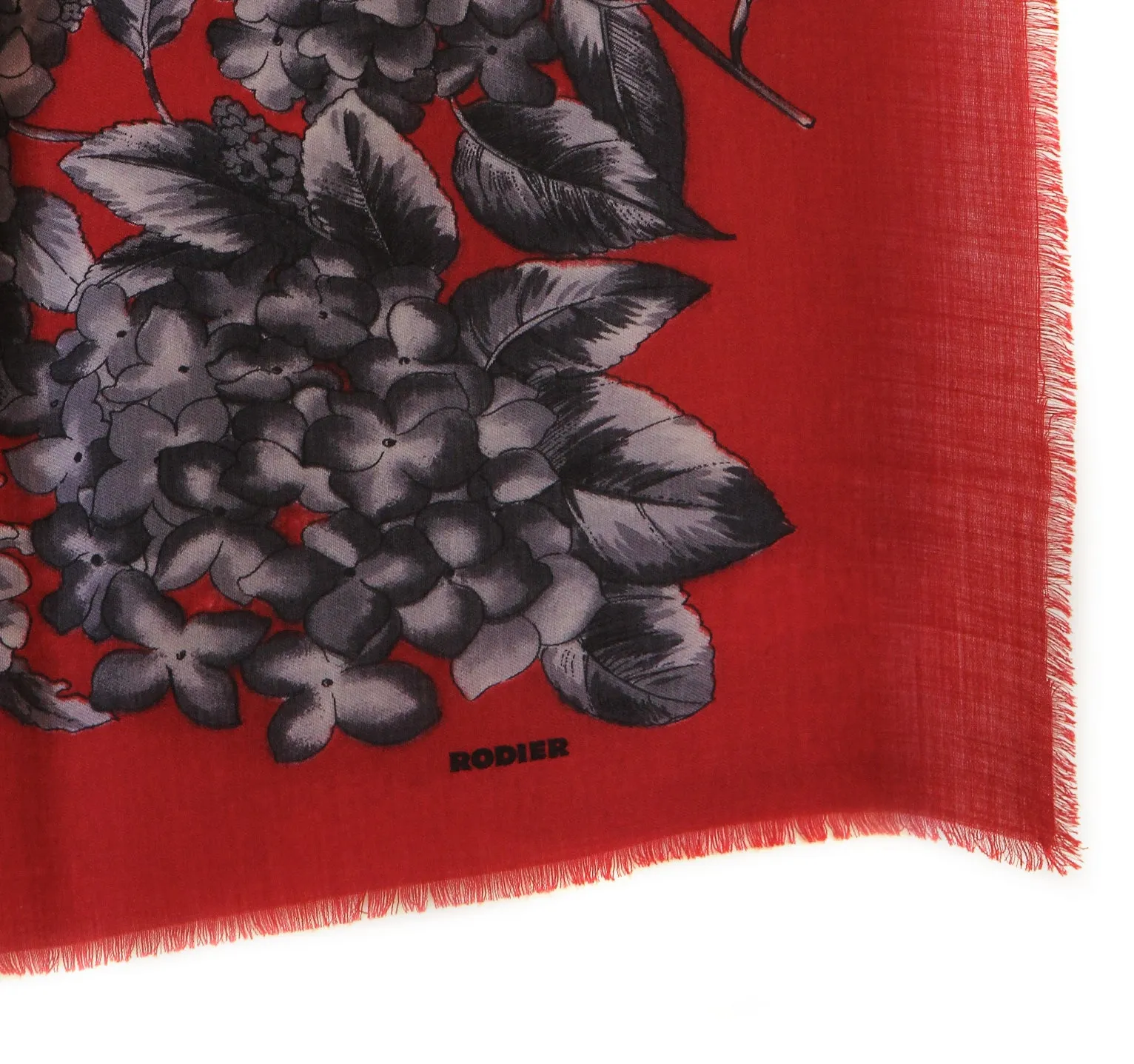 Rodier - Wool Floral Shawl 2154-3 Red