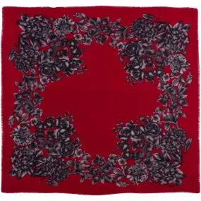 Rodier - Wool Floral Shawl 2154-3 Red