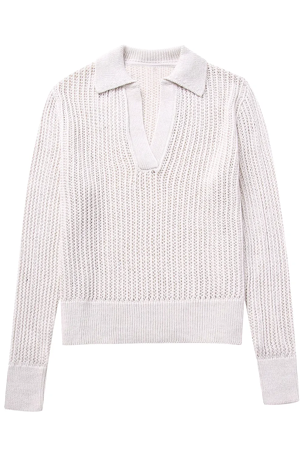 'Tina' Collared Cable-Knit Sweater (2 Colors)