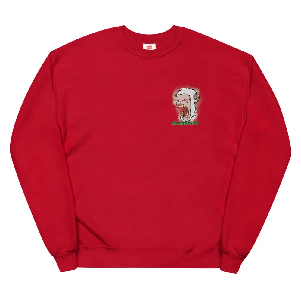 Unweildingchimp fleece sweatshirt