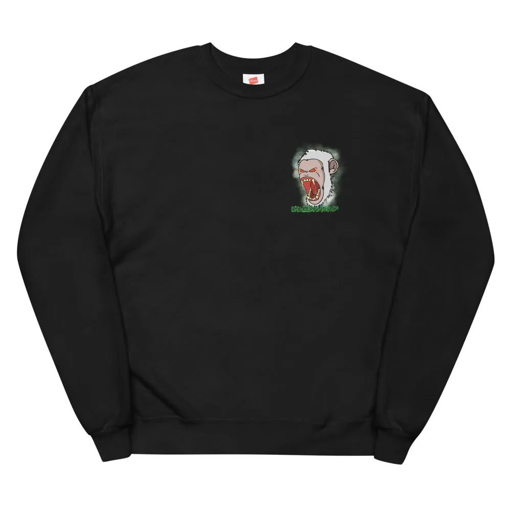 Unweildingchimp fleece sweatshirt