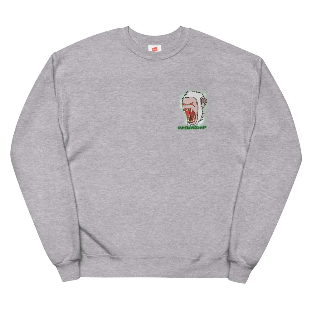 Unweildingchimp fleece sweatshirt