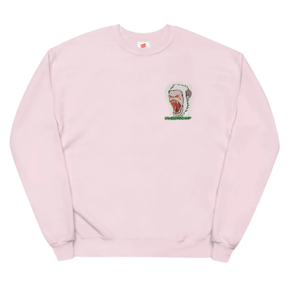 Unweildingchimp fleece sweatshirt