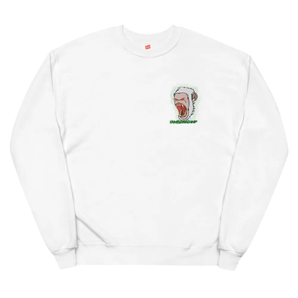 Unweildingchimp fleece sweatshirt