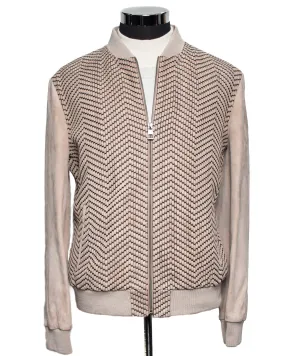 Woven Leather Jacket